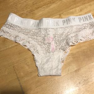 Cream Pink VS cheekster/tanga  NWT